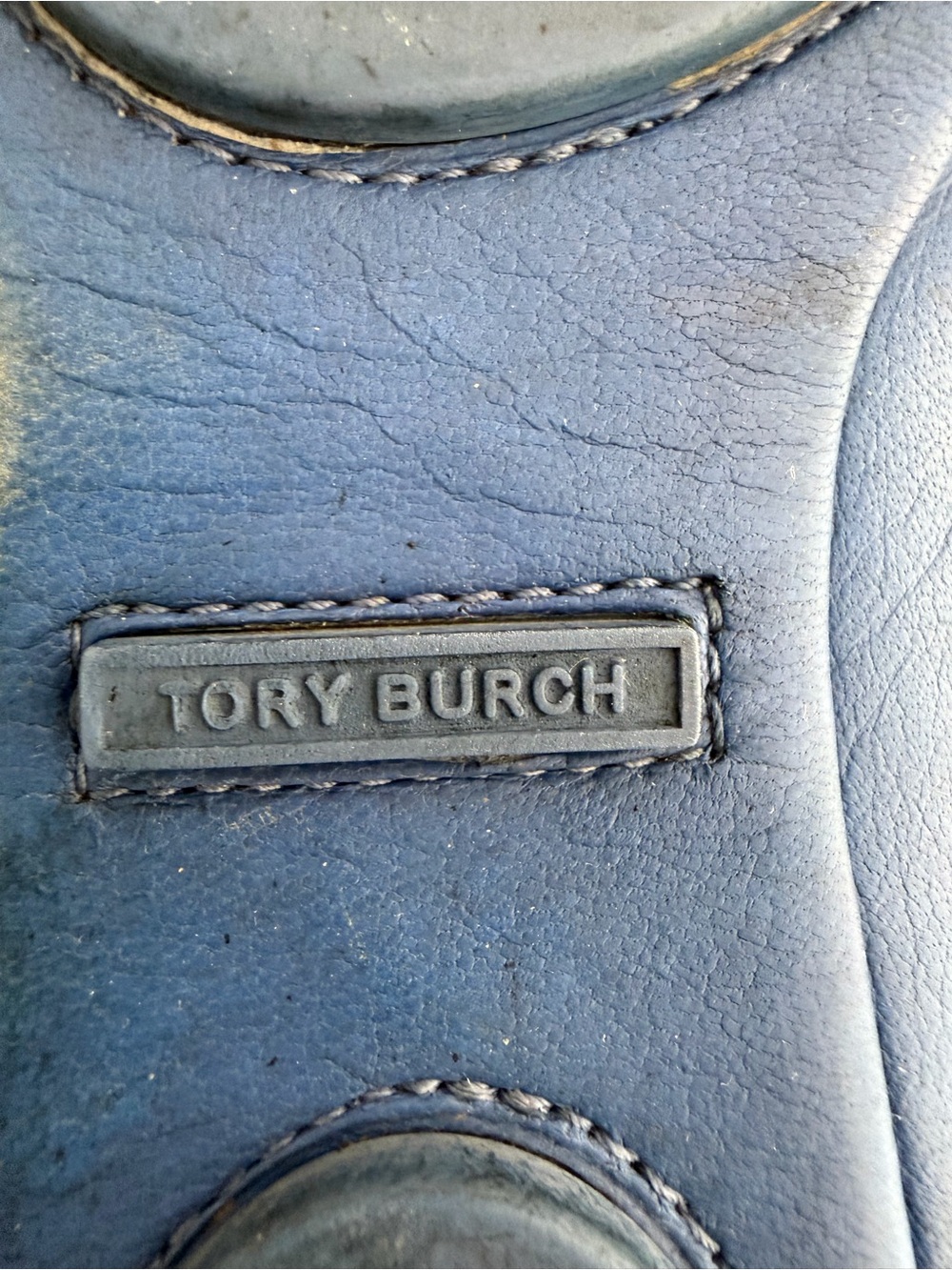 Tory Burch Royal Blue Leather Ballet Flats - Picture 3 of 5